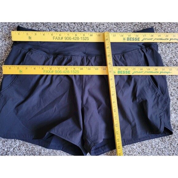 LANDS' END 3" Swim Shorts w/ Panty Black 16 Women's Solid Pockets S500 - Picture 2 of 6